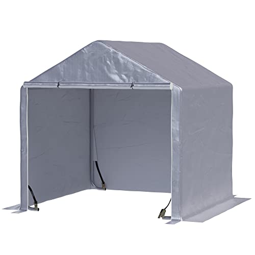 Outsunny 2 x 2m Garden Shed Tent, Outdoor Storage Shed for Bike Motorbike Tool with Galvanised Steel Frame, Waterproof & UV-Resistant