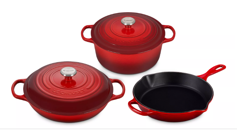 Le Creuset 5 Piece Signature Cast Iron Cookware Set